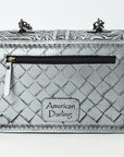 American Darling Small Crossbody Beautifully Hand Tooled  Genuine Leather women bag western handbag purse