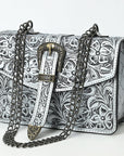 American Darling Small Crossbody Beautifully Hand Tooled  Genuine Leather women bag western handbag purse