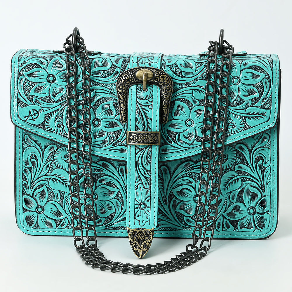 American Darling Small Crossbody Beautifully Hand Tooled  Genuine Leather women bag western handbag purse
