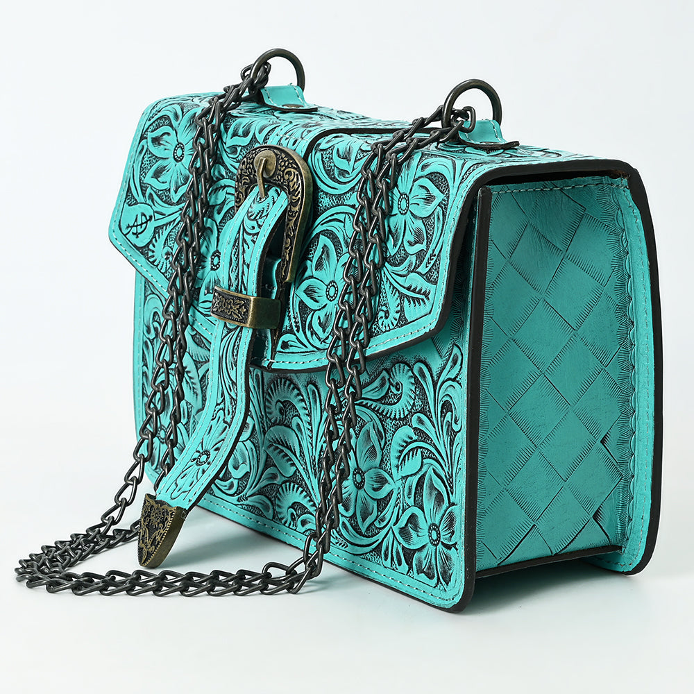 American Darling Small Crossbody Beautifully Hand Tooled  Genuine Leather women bag western handbag purse