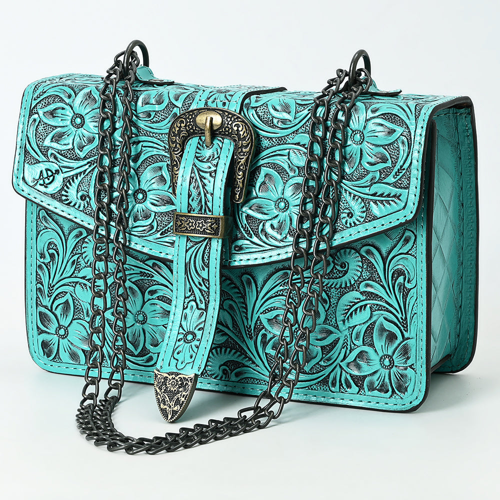 American Darling Small Crossbody Beautifully Hand Tooled  Genuine Leather women bag western handbag purse