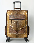 American Darling Travel Case Beautifully Hand Tooled  Hair-On Genuine Leather women bag western handbag purse
