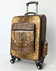 American Darling Travel Case Beautifully Hand Tooled  Hair-On Genuine Leather women bag western handbag purse