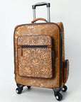 American Darling Travel Case Beautifully Hand Tooled  Hair-On Genuine Leather women bag western handbag purse