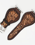 American Darling Floral Hand Tooled I watch Men Women Genuine Leather