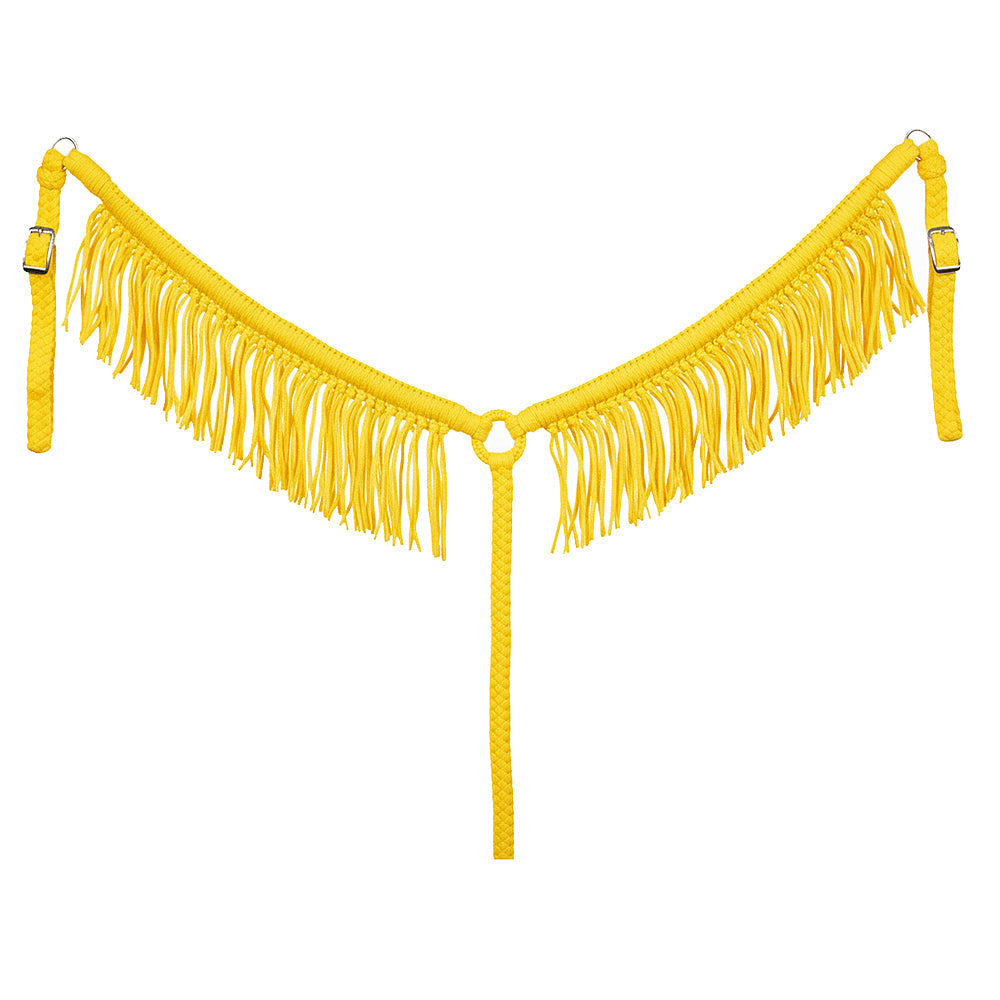 Hilason Horse Breast Collar – Flat Braided Paracord with Fringes