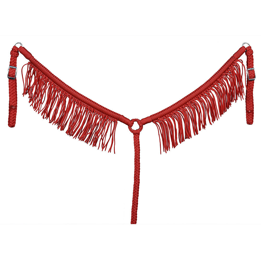 Hilason Horse Breast Collar – Flat Braided Paracord with Fringes