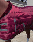 HILASON Western Horse Stable Turnout Blanket Quilted Wine