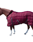 HILASON Western Horse Stable Turnout Blanket Quilted Wine