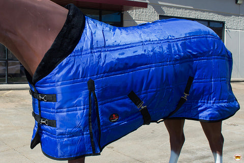 HILASON Western Horse Stable Turnout Blanket Quilted Blue