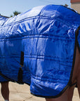 HILASON Western Horse Stable Turnout Blanket Quilted Blue