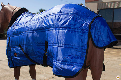 HILASON Western Horse Stable Turnout Blanket Quilted Blue