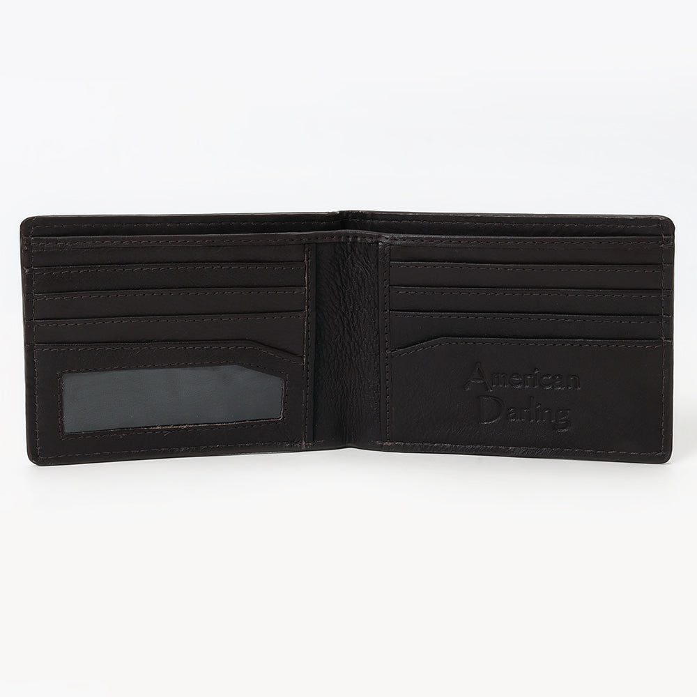 American Darling Genuine Leather Bifold Wallet For Men &amp; Women Unisex Purse