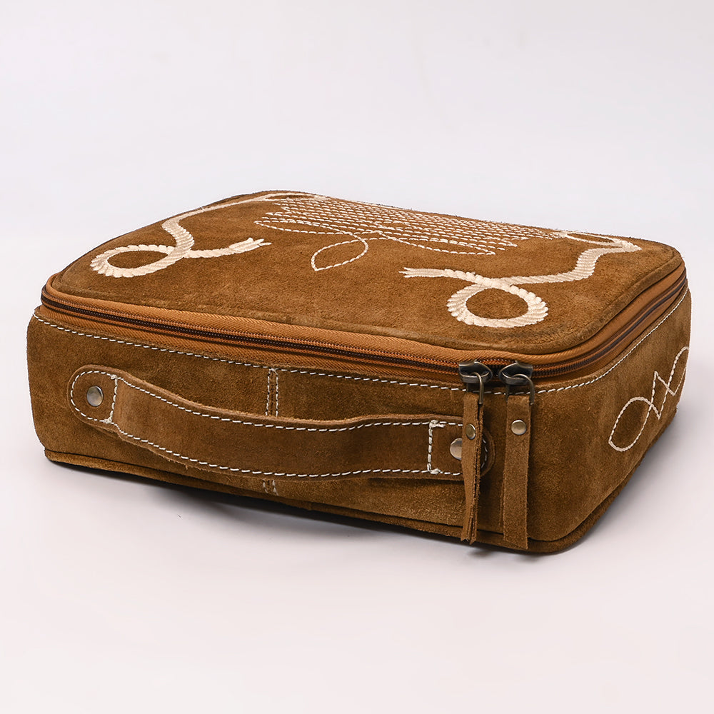 American Darling Suede Genuine Leather Jewelry Case Bag