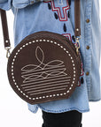 American Darling Canteen Genuine Leather women bag western handbag purse