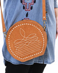 American Darling Canteen Genuine Leather women bag western handbag purse