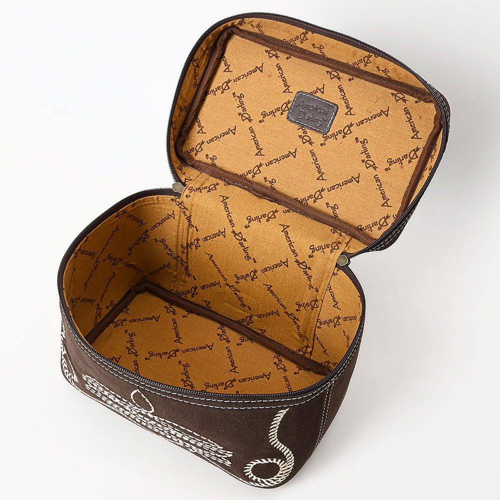 American Darling Jewelry Case Genuine Western Suede Leather Women&#39;s Bag | Organizer for Women Travel