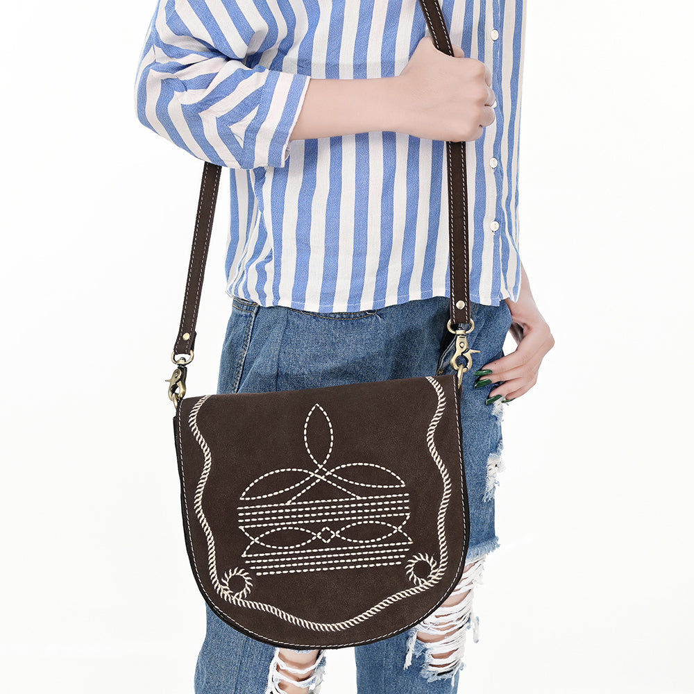 American Darling Cross Body Suede Genuine Western Leather Women Bag Handbag Purse |