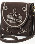 American Darling Cross Body Suede Genuine Western Leather Women Bag Handbag Purse |