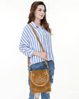 American Darling Cross Body Suede Genuine Western Leather Women Bag Handbag Purse |