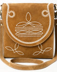 American Darling Cross Body Suede Genuine Western Leather Women Bag Handbag Purse |