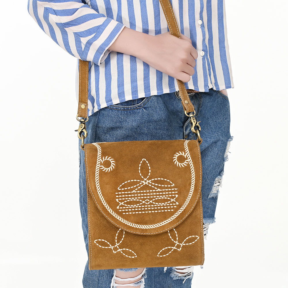 American Darling Cross Body Suede Genuine Western Leather Women Bag Handbag Purse |
