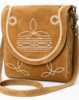 American Darling Cross Body Suede Genuine Western Leather Women Bag Handbag Purse |