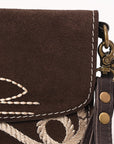 American Darling Suede Bag Genuine Leather Clutch Bag
