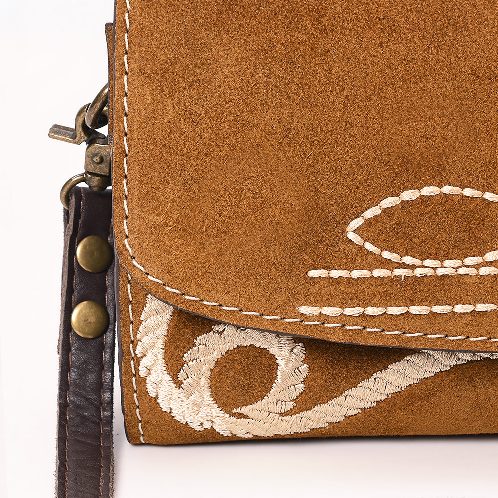 American Darling Suede Bag Genuine Leather Clutch Bag