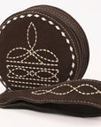 American Darling Suede Bag Genuine Leather Canteen Bag