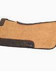 Hilason Western Wool Felt Horse Saddle Pad Top Suede Leather Brown