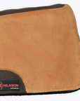 Hilason Western Wool Felt Horse Saddle Pad Top Suede Leather Brown