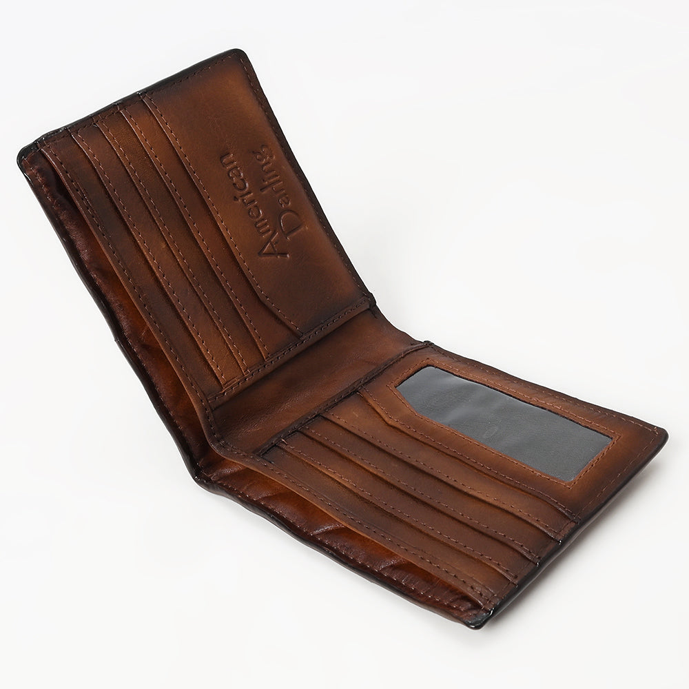 American Darling Genuine Leather Bifold Wallet For Men &amp; Women Unisex Purse