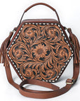 American Darling Canteen Hand Tooled Genuine Leather women bag western handbag purse