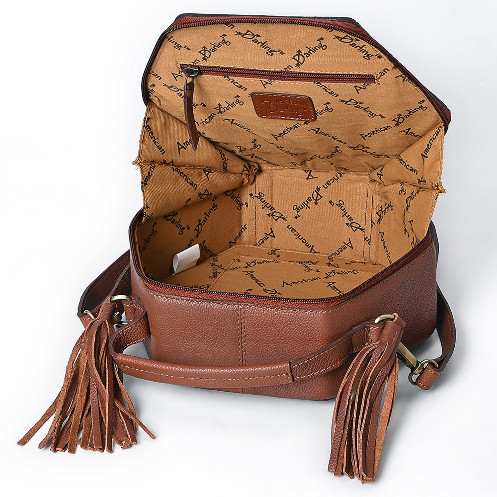 American Darling Canteen Hand Tooled Genuine Leather women bag western handbag purse
