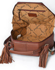 American Darling Canteen Hand Tooled Genuine Leather women bag western handbag purse