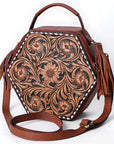 American Darling Canteen Hand Tooled Genuine Leather women bag western handbag purse