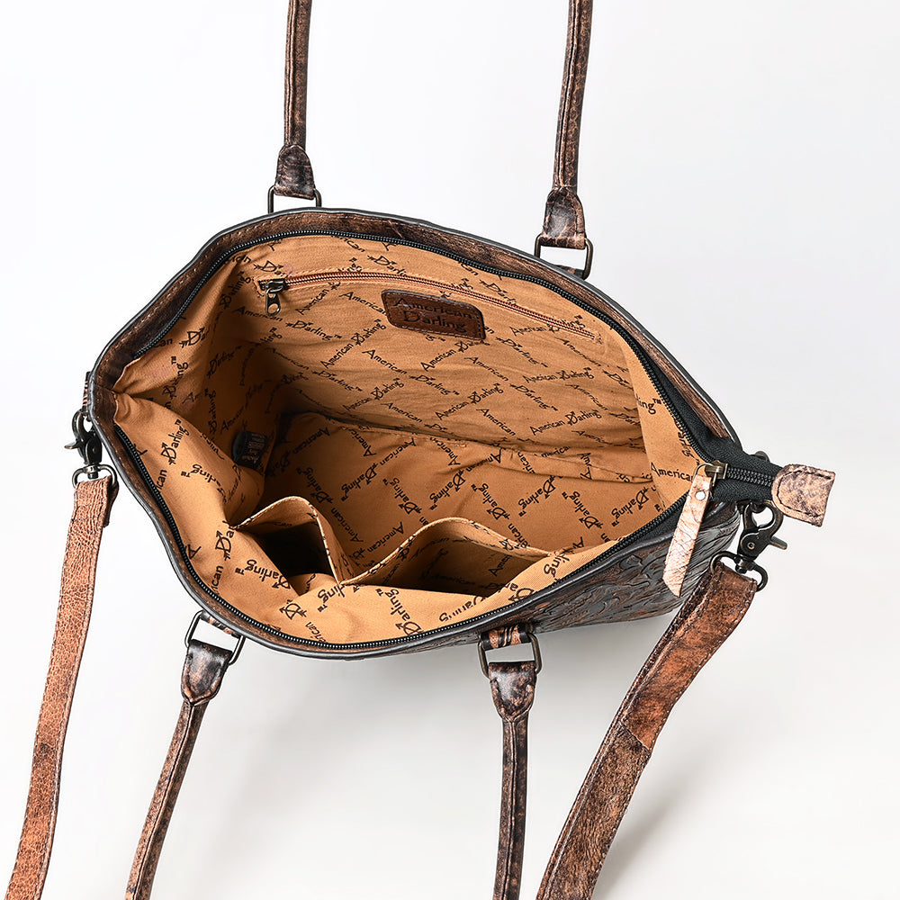 Tote Hand Tooled Genuine Western Leather Women Bag