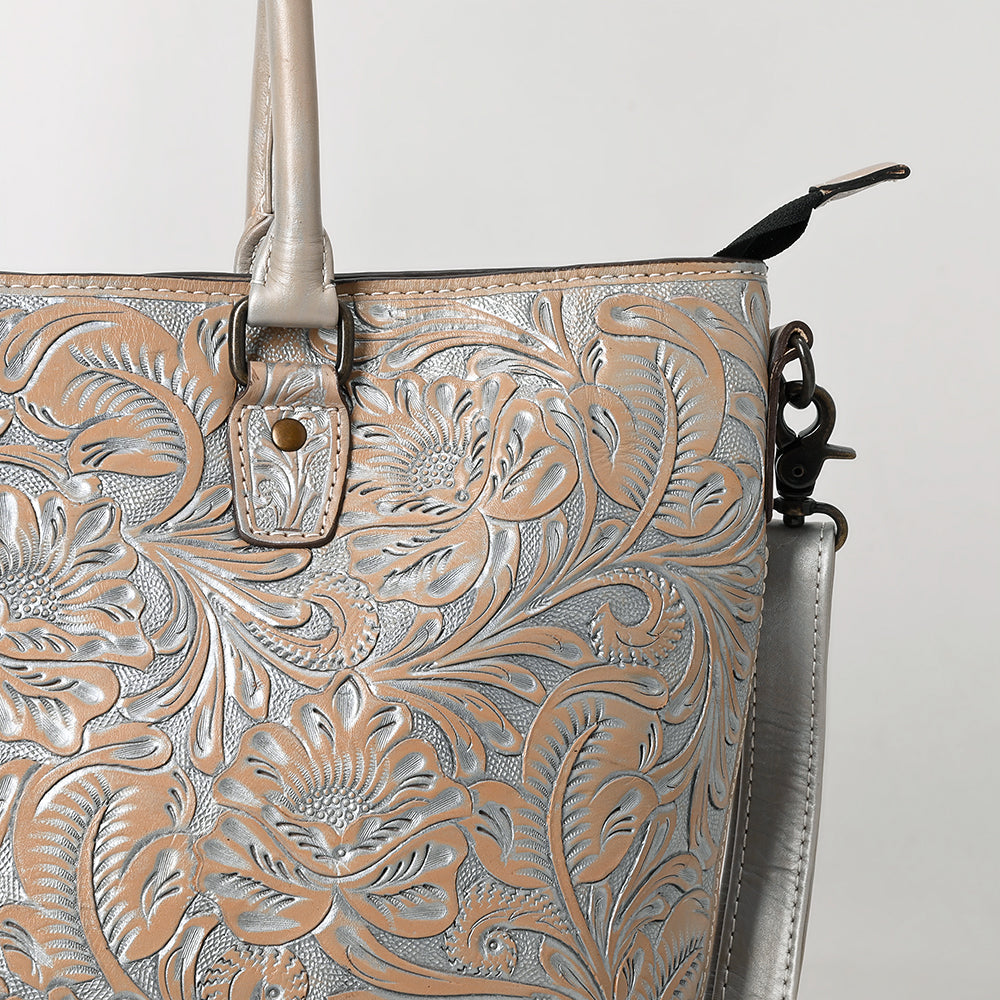Tote Hand Tooled Genuine Western Leather Women Bag