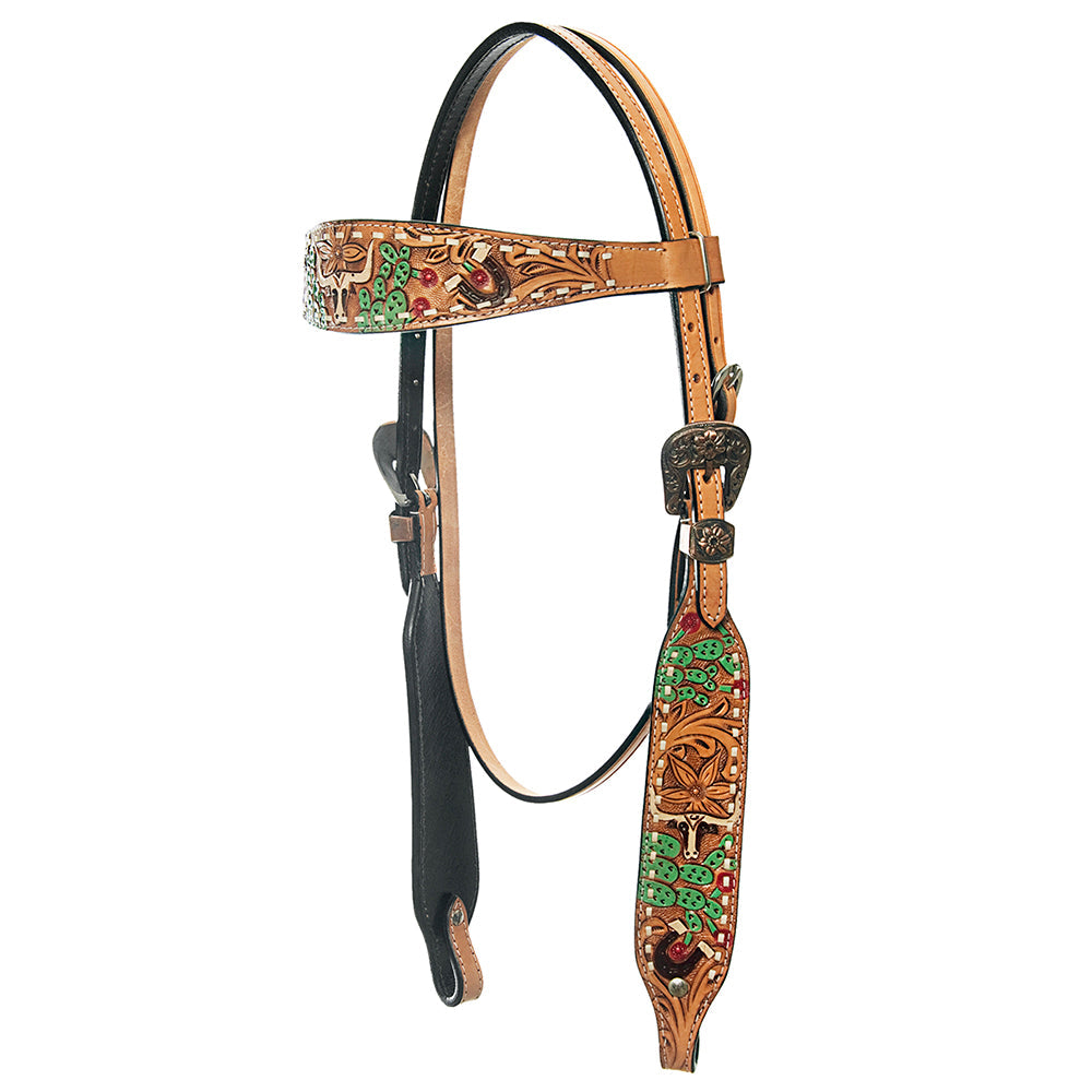 AMERICAN DARLING Western Horse Headstall Breast Collar Set American Leather