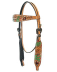 AMERICAN DARLING Western Horse Headstall Breast Collar Set American Leather