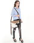 OHLAY Cross Body Genuine Leather women bag western Bag SKBZ171