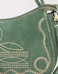ADBGA645E Crossbody Genuine Western Suede Leather women bag