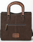 American Darling Tote Hand Tooled Suede Genuine Leather Women Bag Western Handbag Purse