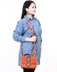 American Darling Crossbody Hand Tooled Suede Genuine Leather Women Bag Western Handbag Purse