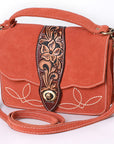 American Darling Crossbody Hand Tooled Suede Genuine Leather Women Bag Western Handbag Purse