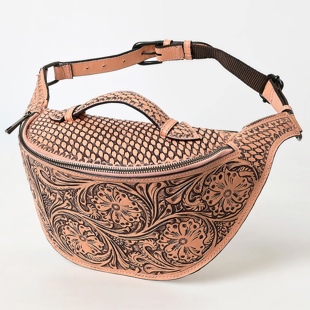 American Darling Fanny Pack Hand Tooled Genuine Western Leather Women Bag Handbag Purse |