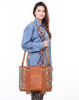 American Darling Tote Hand Tooled Suede Genuine Western Leather Women Bag Western Handbag Purse