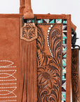 American Darling Tote Hand Tooled Suede Genuine Western Leather Women Bag Western Handbag Purse