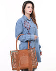American Darling Tote Hand Tooled Suede Genuine Western Leather Women Bag Western Handbag Purse